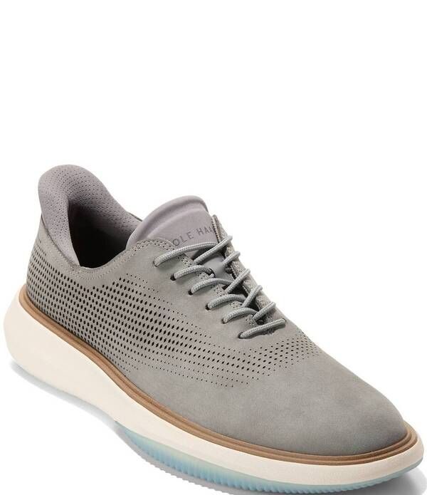 コールハーン メンズ シューズ オックスフォード Cole Haan Mens Grand Phaze QuickOnubuck Oxfords Ultimate GreyCloud BlueIvor