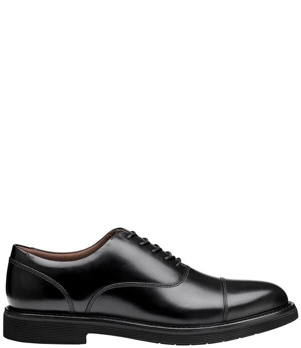 ジョンストンアンドマーフィー メンズ シューズ オックスフォード キャップ レザー Johnston Murphy Mens Tyson Leather Cap Toe Oxfords Black ブ