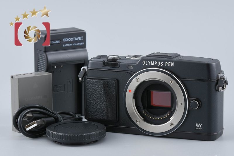 【中古】OLYMPUS オリンパス PEN E-P5 ブラック ミラーレス一眼カメラ シャッター回数僅少