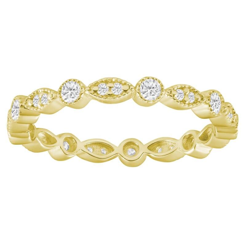 Alyson Layne レディース アクセサリー リング Alyson Layne 10k Gold 38 CaratW Lab Grown Diamond Oval Round Eternity