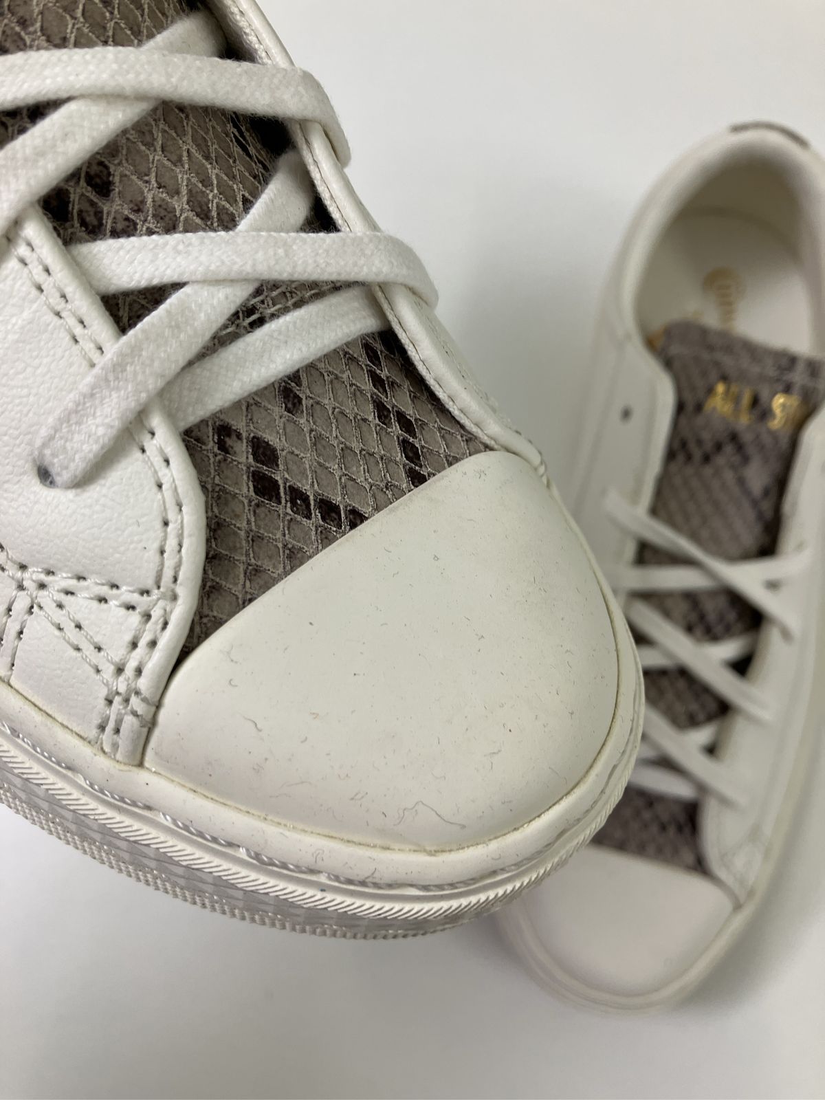 CONVERSE コンバース スニーカー 22.0 ホワイト 合成皮革/人工皮革 