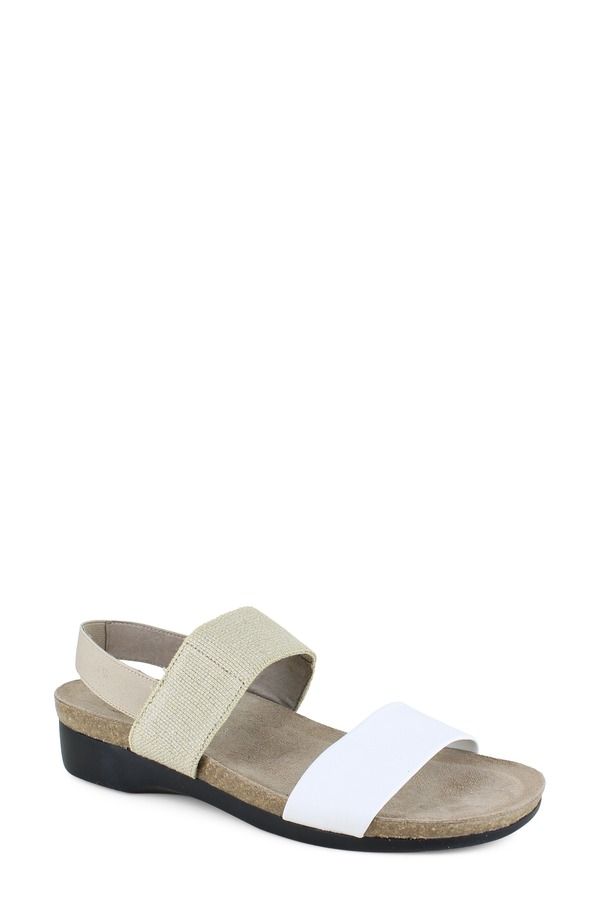 ムンロー レディース シューズ ヒール サンダル Munro Piscesandal White Natural ホワイト