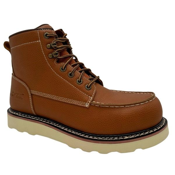 アドテック メンズ シューズ ブーツ・レインブーツ AdTec 6 Tumbled Comp Toe Moc Work Bootumble Brown ブラウン