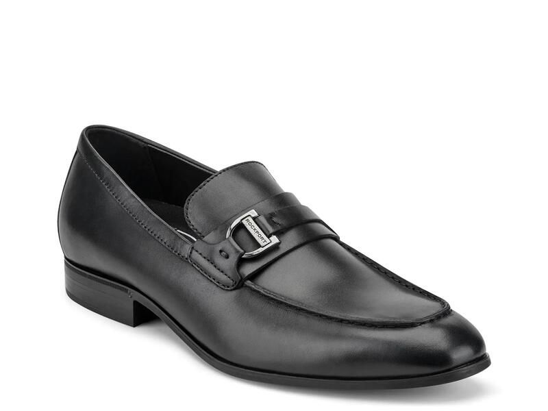 ロックポート メンズ シューズ スリッポン・ローファー RockportCarloafer Black Leather ブラック