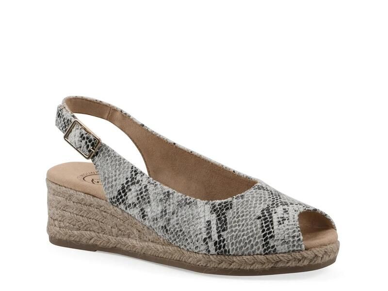 ホワイトマウンテン レディース シューズ サンダル White MountainMaizespadrille Wedge Sandal WhiteBlack Snake Print ホワイト