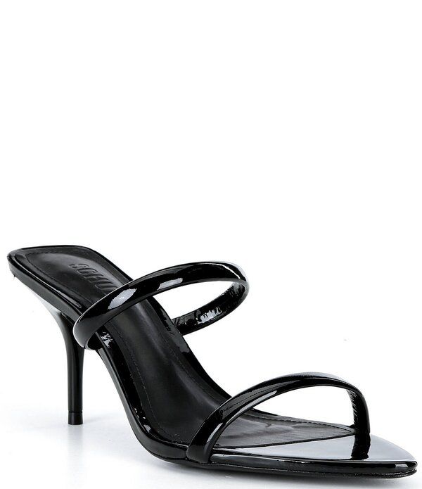 シュッツ レディース シューズ ヒール レザー Schutz Nylle Patent Leather Dresslides Black ブラック