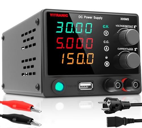 ★新品★直流安定化電源 0-30V/0-5A 可変 スイッチング電源 高精度4桁LED、18W USB 急速充電、複数の保護、電子工作・修理・バッテリー充電用 52b4abbe