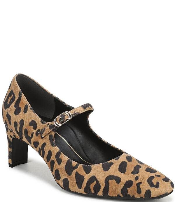 バイオニック レディース シューズ パンプス プリント スエード Vionic Samira Leopard Print Suede Mary Jane Pumps Tan Leopard タン