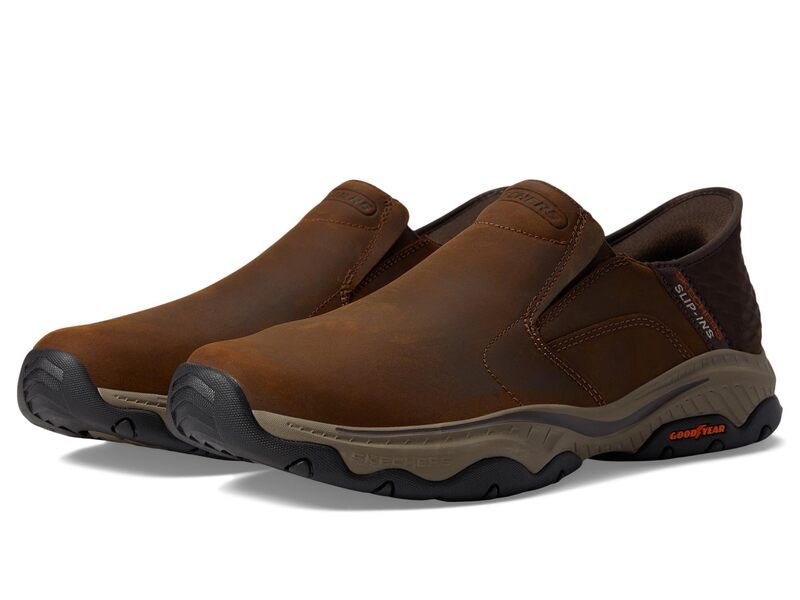 スケッチャーズ メンズ シューズ スニーカー SKECHERS Craster Lanigan Hands Free SlipIns Dark Brown ブラウン
