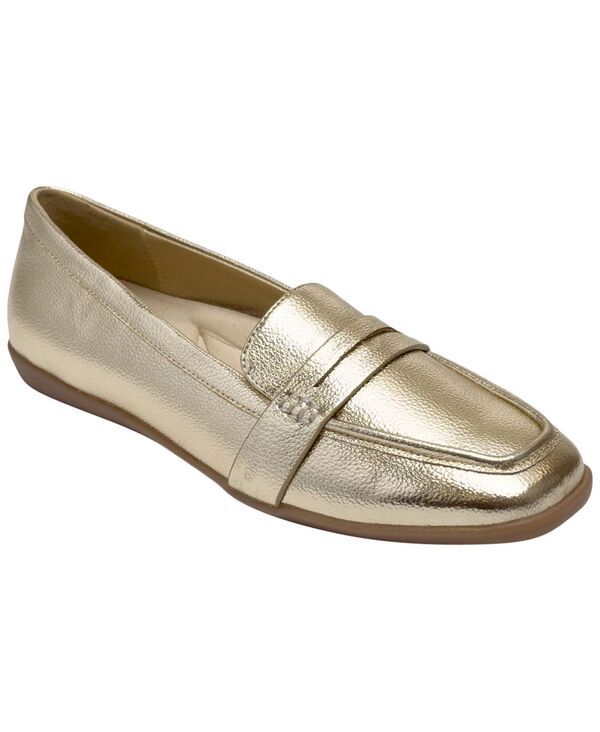 エアロソールズ レディース シューズ スリッポン・ローファー Aerosoles Womens Kody SlipOn Loafers Gold Faux Leather ゴールド