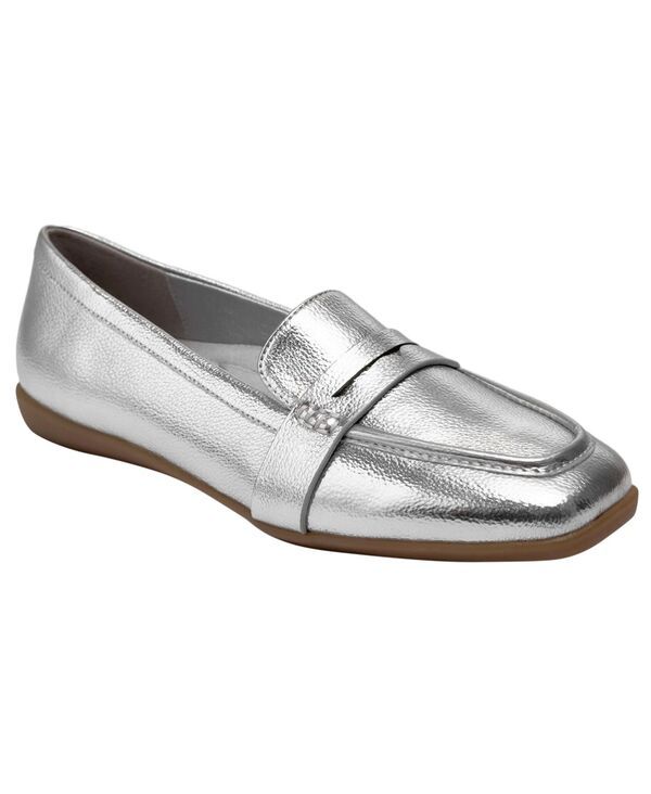 エアロソールズ レディース シューズ スリッポン・ローファー Aerosoles Womens Kody SlipOn Loafersilver Faux Leather シルバー
