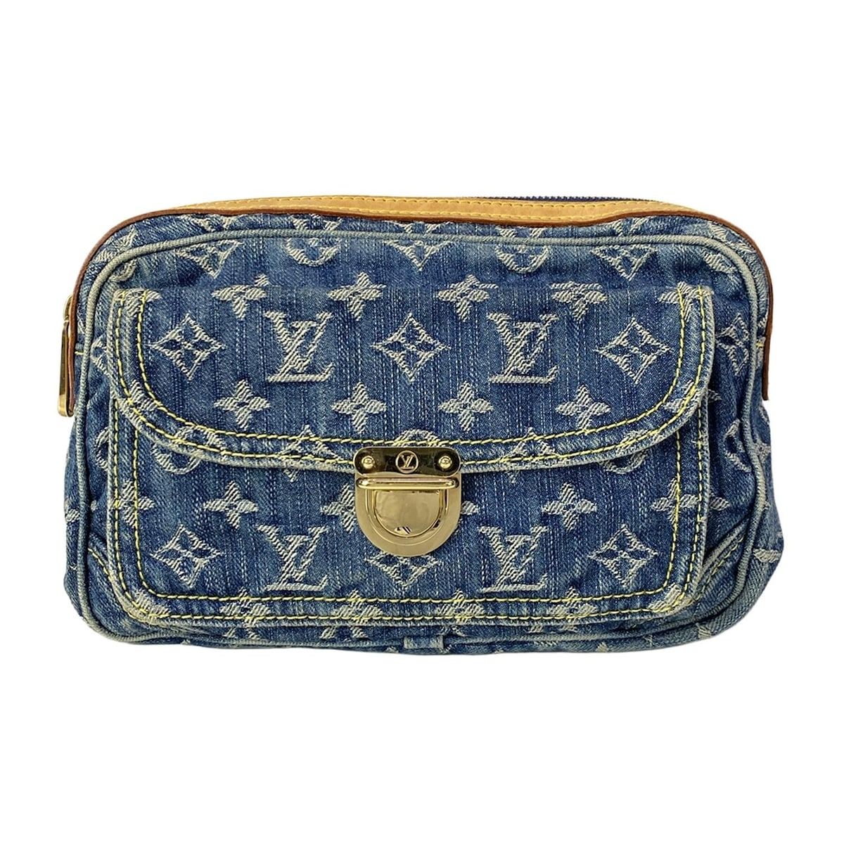 LOUIS VUITTON(ルイヴィトン) ウエストポーチ モノグラムデニム バムバッグ M95347 ブルー