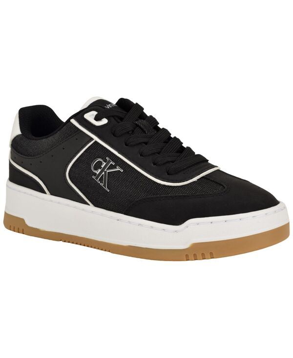 カルバンクライン レディース シューズ スニーカー レース Calvin Klein Womens Pazquale LaceUp Sneakers Black DenimWhite ホワイト