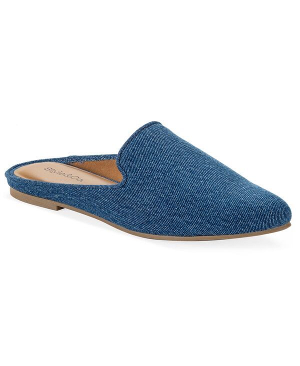 スタイルアンドコー レディース シューズ スリッポン・ローファー Style Co Womens Naomii SlipOn Mules Denim デニム