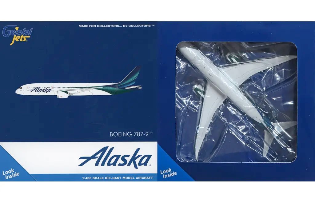 【新品】ミニカー 1/400 787-9 アラスカ航空 N784HA [GJASA2400]
