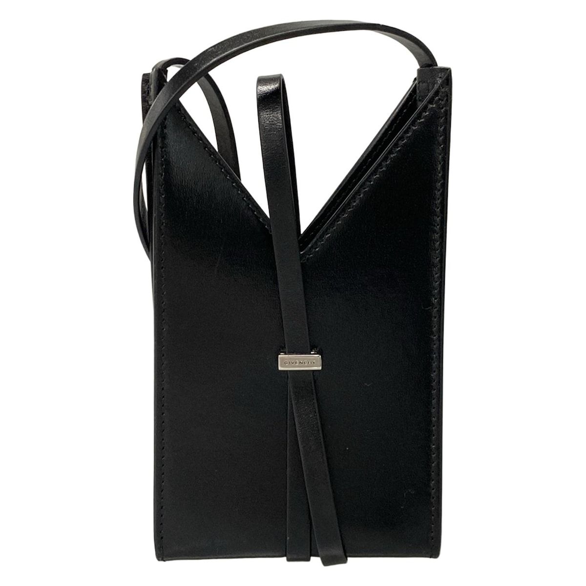 GIVENCHY(ジバンシー) ショルダーバッグ美品 - 黒 スマホポシェット レザー