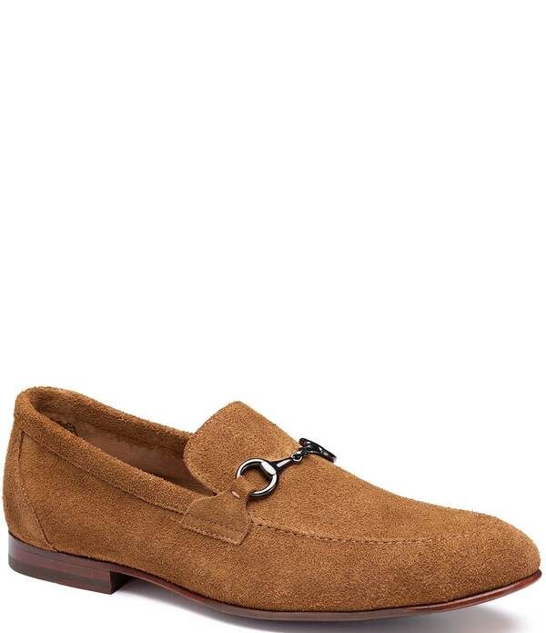 ジョンストンアンドマーフィー メンズ シューズ スリッポン・ローファー スエード Johnston Murphy Mens Higgins Bit Suede Loafer Snuff