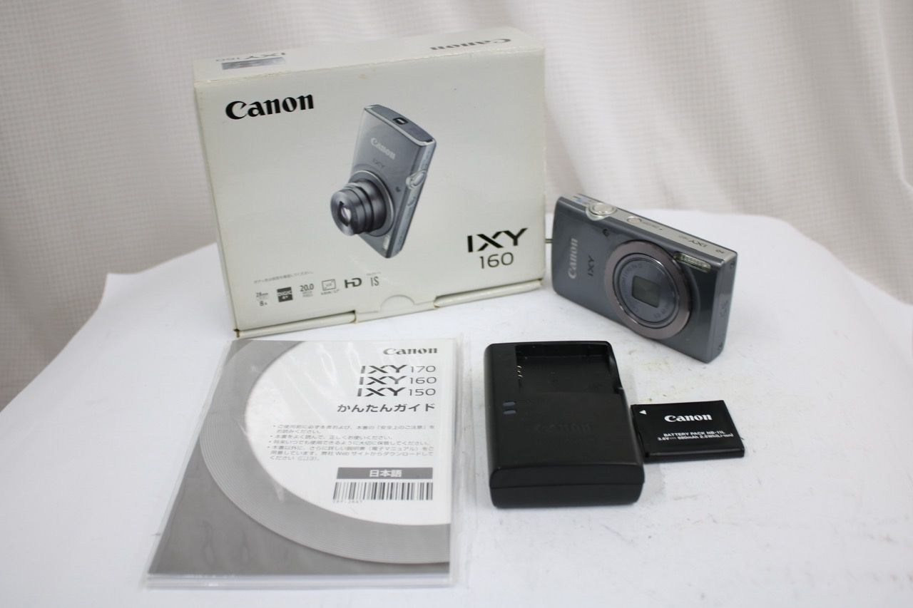 [Return Guarantee] [with original box] Canon Canon IXY 160 8x compact digital camera with battery charger e14484