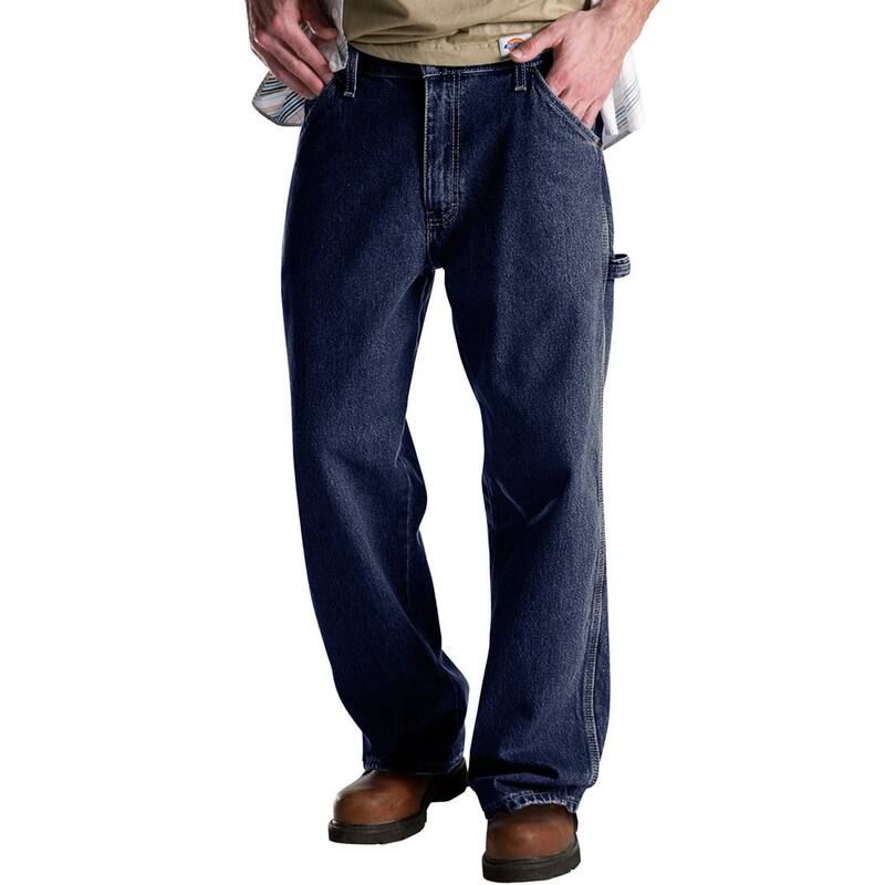 ディッキーズ メンズ ボトムス デニムパンツ リラックスフィット ジーンズ Mens Dickies Relaxed Fit Denim Carpenter Jeans Rinsed Blue Ind