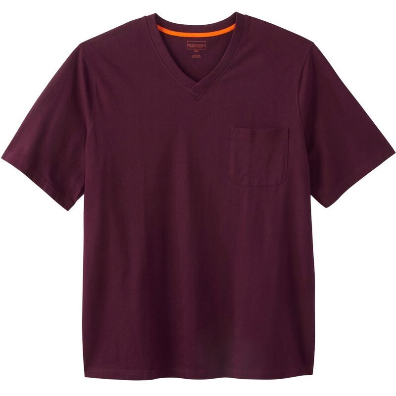 ボルダークリーク レディース トップス Tシャツ Vネック トール Boulder Creek by KingSize Mens Big Tall Heavyweight Pocket VNeck T