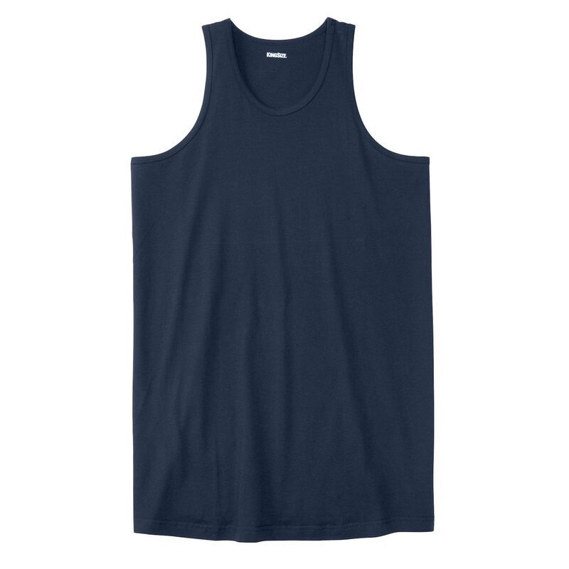 キングサイズ レディース トップス Tシャツ トール KingSize Mens Big Tall ShrinkLess Lightweight LongerLength Tank Navy ネイビー