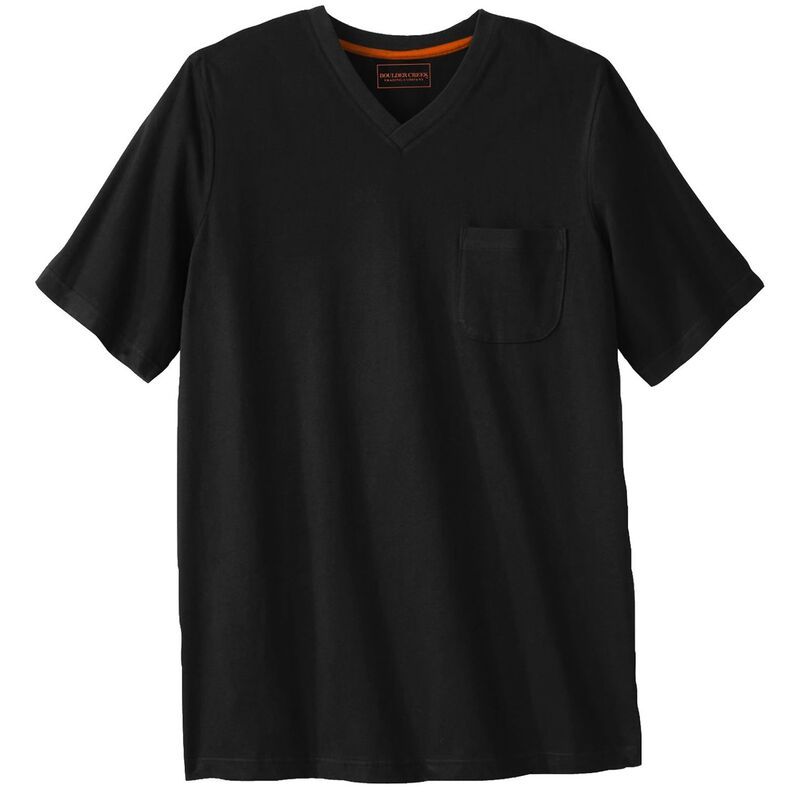 ボルダークリーク レディース トップス Tシャツ Vネック トール Boulder Creek by KingSize Mens Big Tall Heavyweight Pocket VNeck T