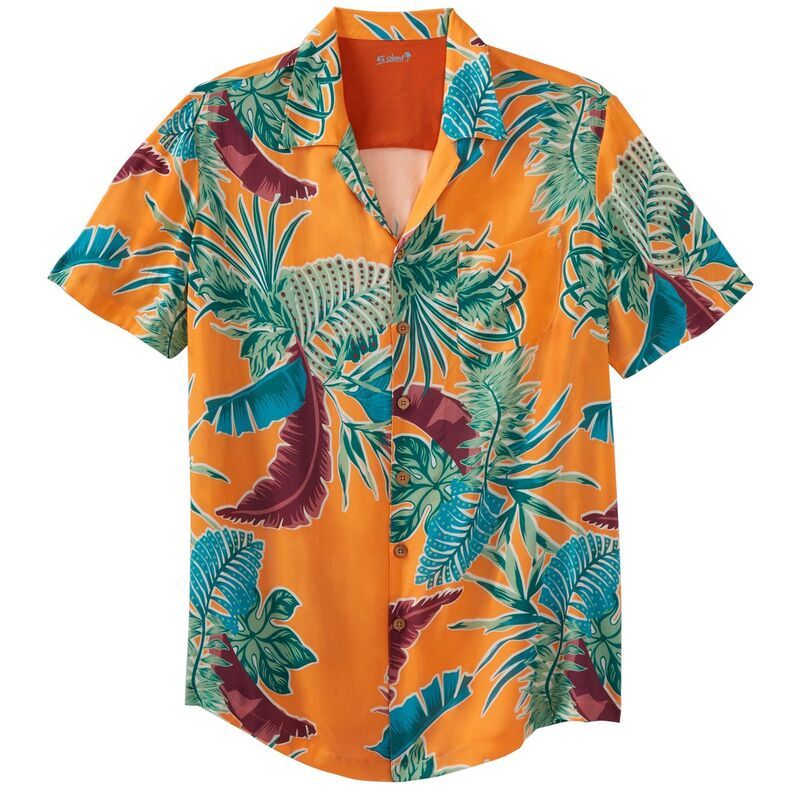 キングサイズ レディース トップス Tシャツ プリントール KingSize Mens Big Tall Printed Camp Shirt Paradise Floral