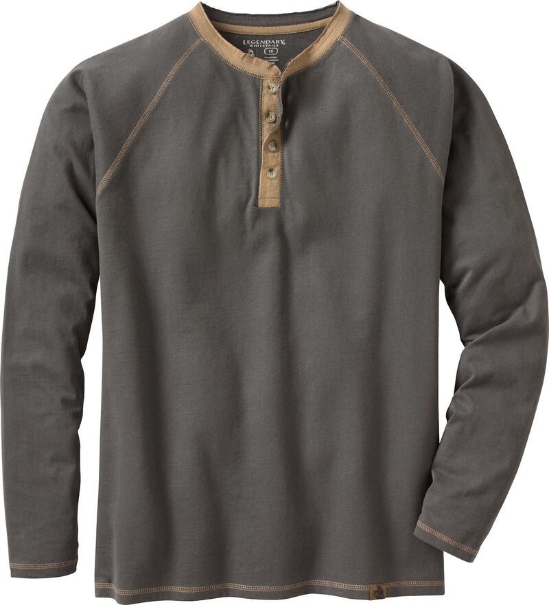 レジェンダリーホワイトテイルズ レディース トップス Tシャツ Mens Legendary Whitetails Recluse Raglan Henley Long Sleeve Shirt Ch