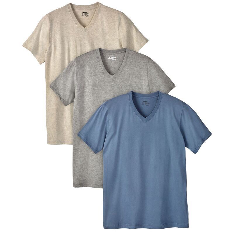 キングサイズ レディース トップス シャツ Vネック トール コットン KingSize Mens Big Tall Cotton VNeck Undershirt 3Pack Colors