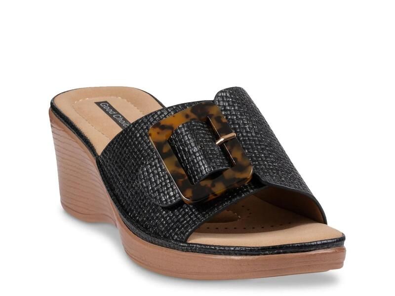 グッドチョイス レディース シューズ サンダル Good ChoiceTeri Wedge Sandal Black ブラック
