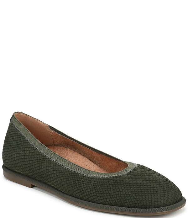 バイオニック レディース シューズ パンプス Vionicaroll 20 Snakembossed Nubuck Classic Skimmer Flats Olive Moss オリーブ
