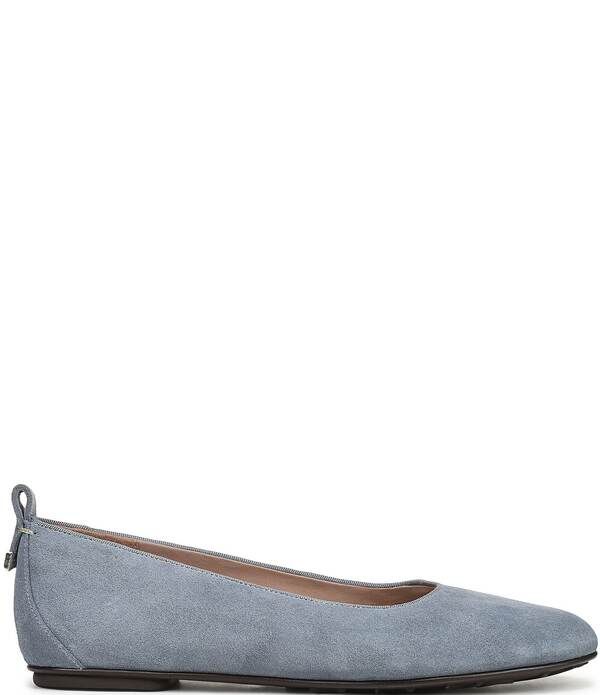 ナチュライザー レディース シューズ パンプスエード Naturalizer Ava Suede Round Toe Ballet Flats Blue Ash アッシュ