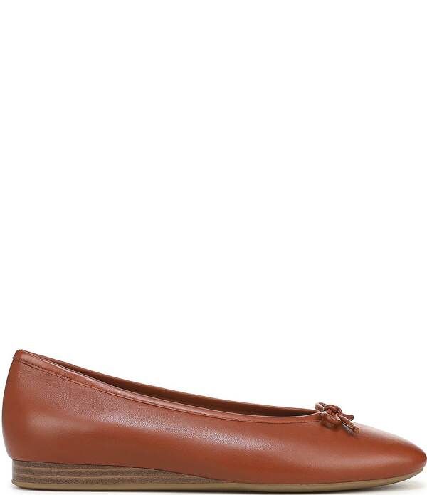 バイオニック レディース シューズ パンプス レザー Vionic Larissa Leather Bow Detail Ballet Flats Equestrian Tan タン
