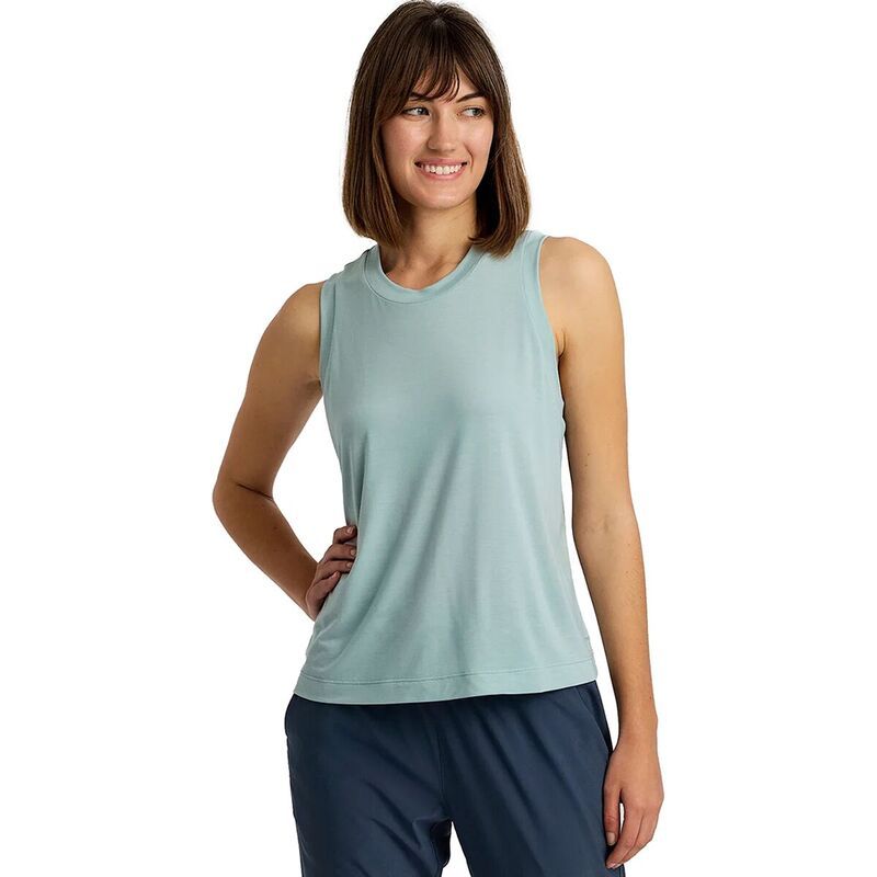 フリー フライ レディース トップス Tシャツ Free Fly Elevate Lightweightank Top Womens Ocean Mist