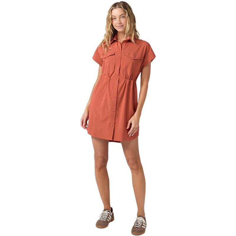 スティオ レディース トップス ワンピース シャツ STIO Mountain Flow Shirt Dress Womens Hot Sauce