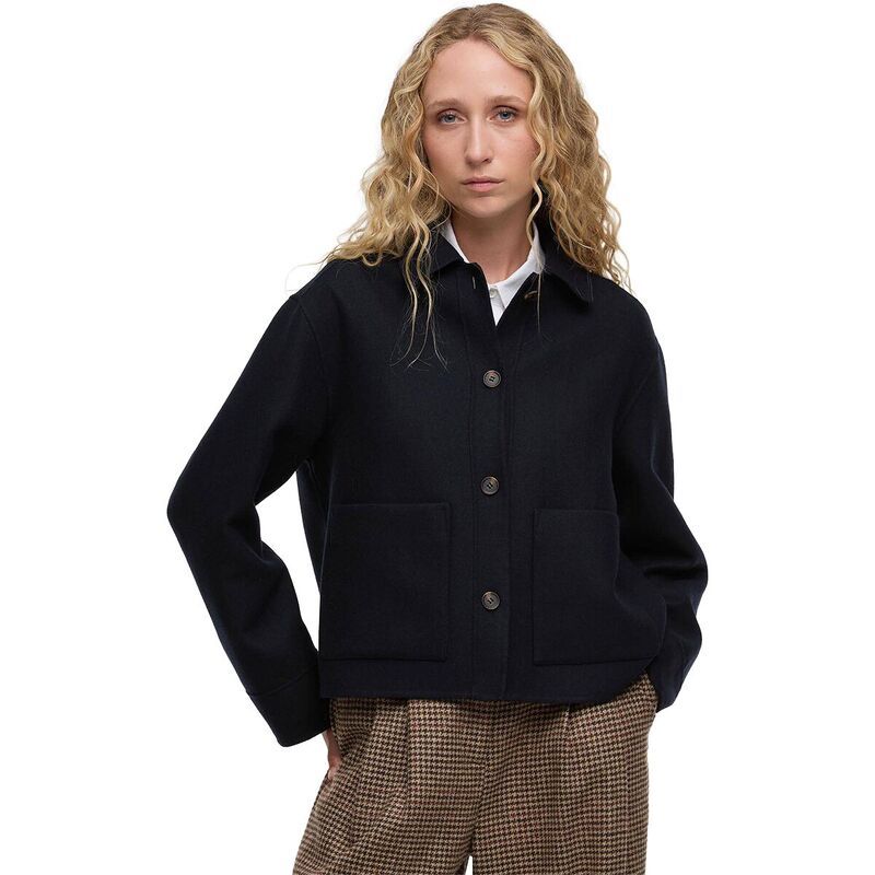 バブアー レディース トップス Tシャツ Barbour Aylesby Overshirt Womens Dark Navy ネイビー