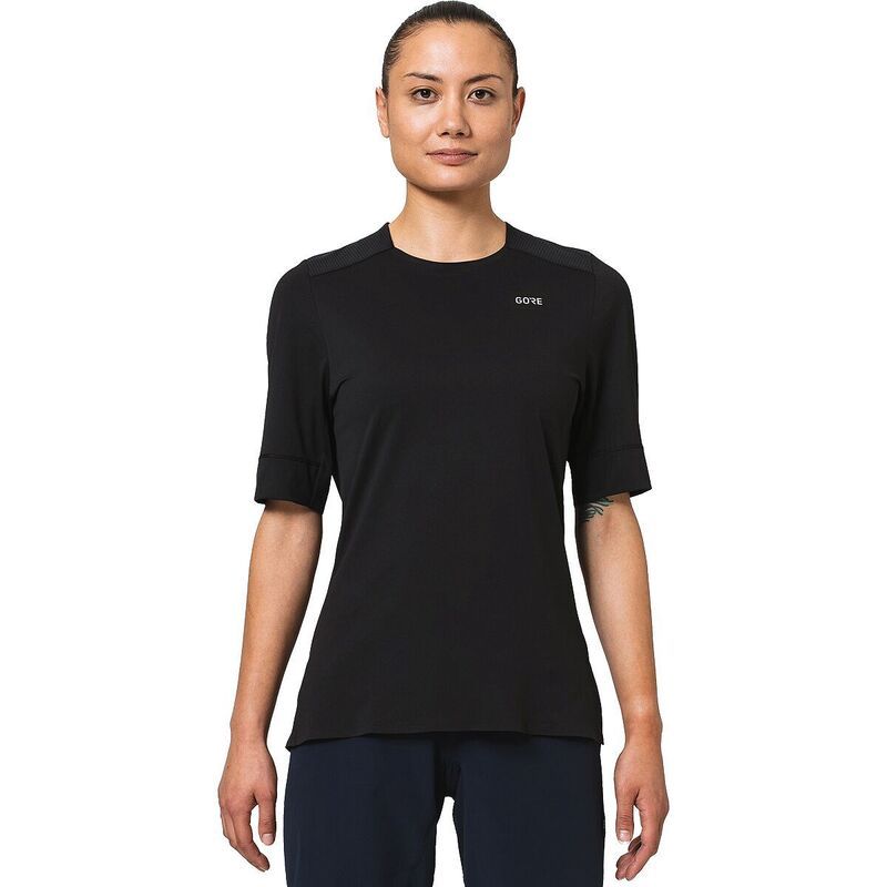 ゴアウェア レディース トップス シャツ ジャージー GOREWEAR TrailKPR Tech Jersey Womens Black ブラック
