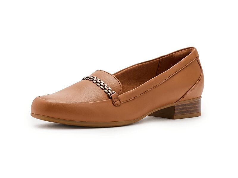 クラークス レディース シューズ スリッポン・ローファー Clarks Juliet Mia Tan Leather タン