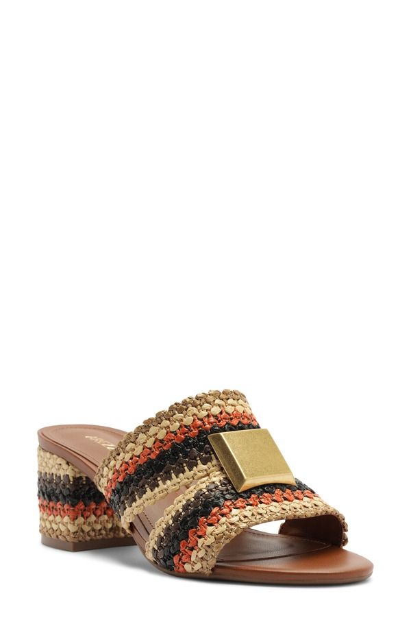 アレッツォ レディース シューズ ヒール サンダル Arezzo Jackie Slide Sandal Multi Bronze マルチカラー