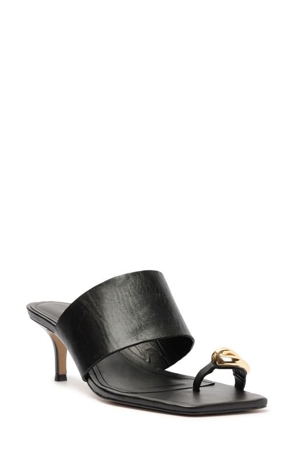 アレッツォ レディース シューズ ヒール サンダル Arezzo Kendall Mid Slide Sandal Black ブラック