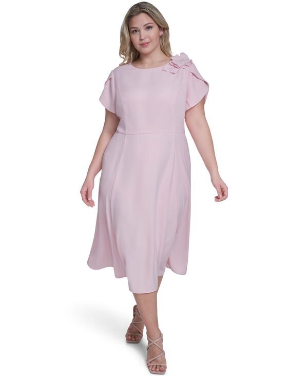 エリザジェイ レディース トップス ワンピース ミディ Eliza J Womens JewelNeck Midi Dress Blush ブラッシュ