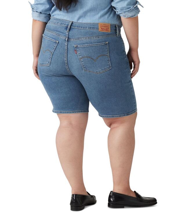 リーバイス レディース ボトムス ハーフパンツ・ショーツ ショートパンツ Levis Womens MidRise Shaping Bermuda Shorts Camp Denim デニム リーバイス レディース ボトムス ハーフパンツ・ショーツ ショートパンツ Levis Womens MidRise Shaping Bermuda Shorts Camp Denim デニム