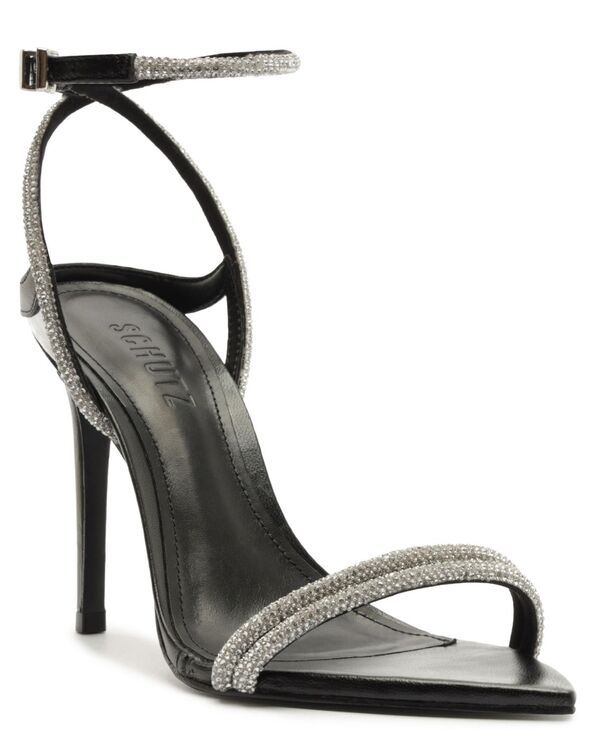 シュッツ レディース シューズ サンダル ヒール Schutz Womenskye Shine Stiletto Heel Sandals Black ブラック