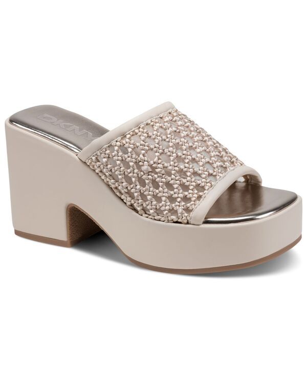 ダナ キャラン ニューヨーク レディース シューズ サンダル プラットフォーム DKNY Womens Multan Platform Dressandals NaturalChino Woven