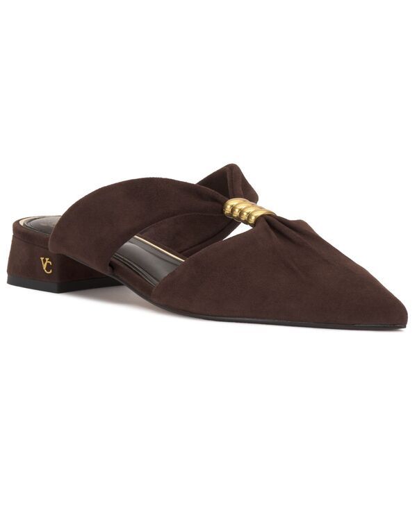ヴィンスカムート レディース シューズ スリッポン・ローファー Vince Camuto Womens Vanika SlipOn Mules Brownie Suede