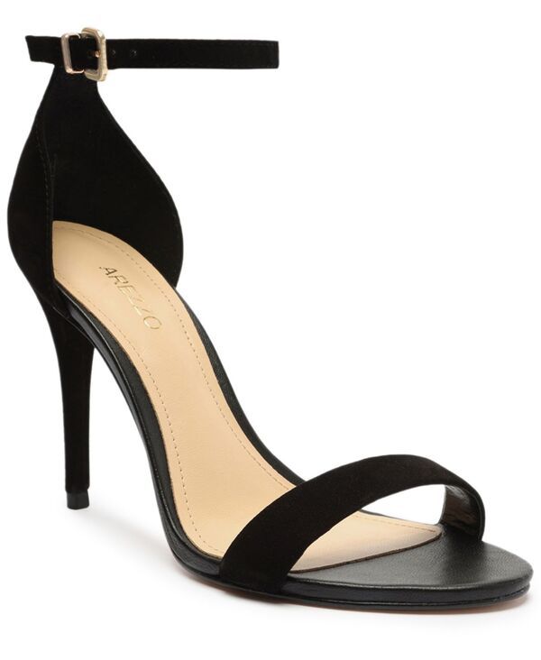 アレッツォ レディース シューズ サンダル ヒール Arezzo Womens Isabelli Higheel Buckle Stiletto Sandals Black Nubuck ブラック