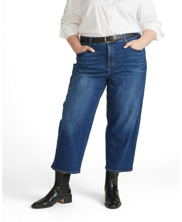 ユニバーサル スタンダード レディース ボトムス デニムパンツ ジーンズ Universal Standard Womens Bae Boyfriend Crop Jeans Naval blue w