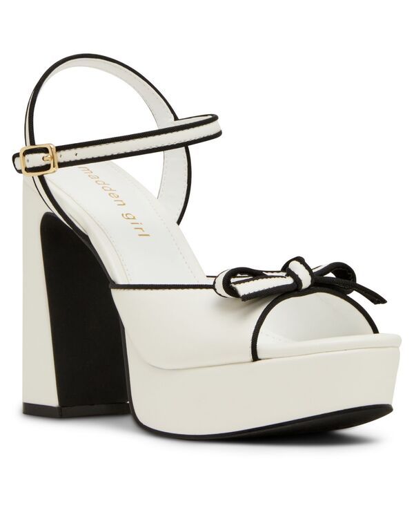 マッデンガール レディース シューズ サンダル プラットフォーム キャップ Madden Girl Womens Capture BowEmbellished Platform Dressandals
