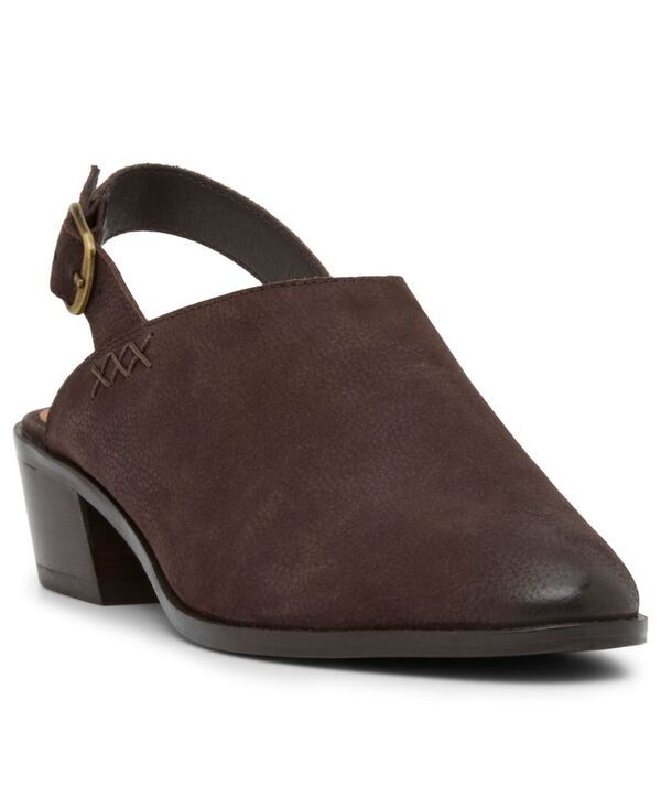 ラッキーブランド レディース シューズ パンプス ヒール Lucky Brand Womens Mylody Slingback Low Block Heel Mules Chocolate Nubu