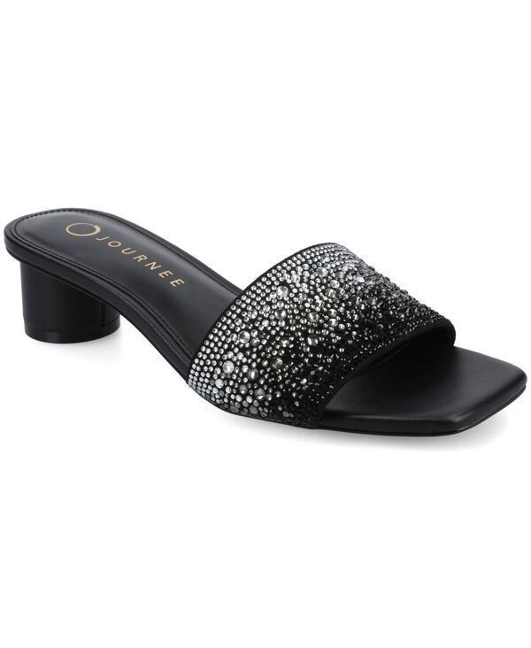 ジュルネ コレクション レディース シューズ サンダル ヒール Journee Collection Womens Flora Embellished Block Heel Slide Dressan